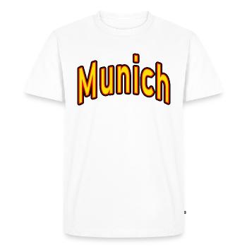 Munich Munich - T-shirt Premium bio Homme - blanc - Devant - Nico (187cm)