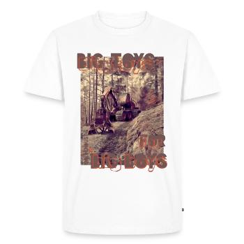 Abatteuse-façonneuse forestière Récolteuse de bois forestier XO750 - T-shirt Premium bio Homme - blanc - Devant - Nico (187cm)