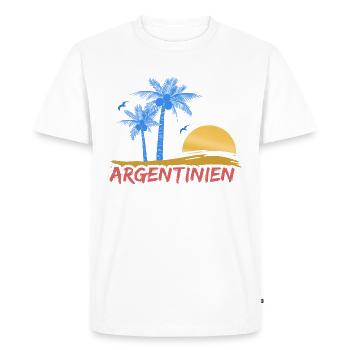 Argentine - T-shirt Premium bio Homme - blanc - Devant - Nico (187cm)
