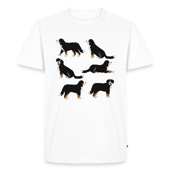Sélection de Bouvier Bernois - T-shirt Premium bio Homme - blanc - Devant - Nico (187cm)