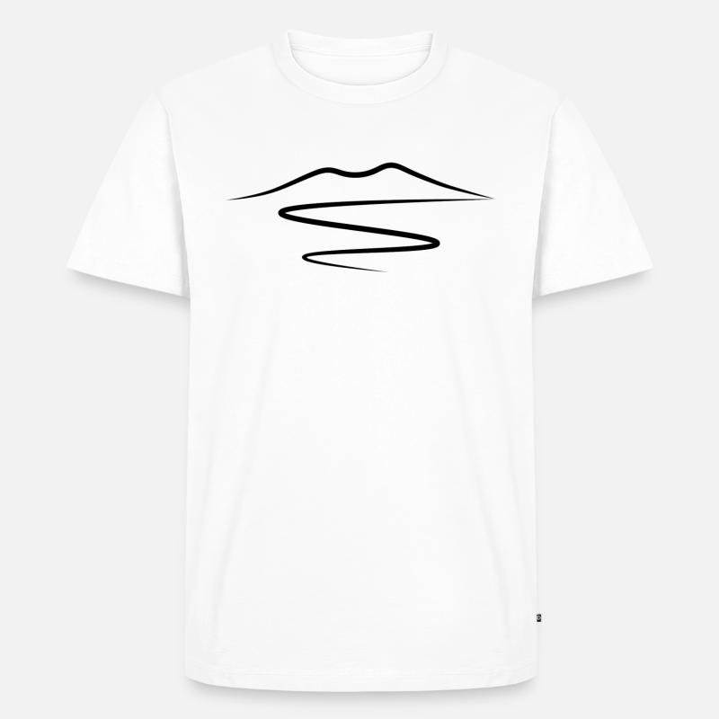 Vesuv - Männer Premium Bio T-Shirt - Weiß