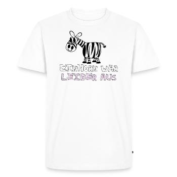 zèbre - T-shirt Premium bio Homme - blanc - Devant - Nico (187cm)