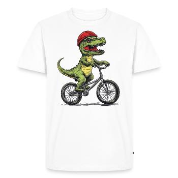 Bikeosaurus Rex - T-shirt Premium bio Homme - blanc - Devant - Nico (187cm)