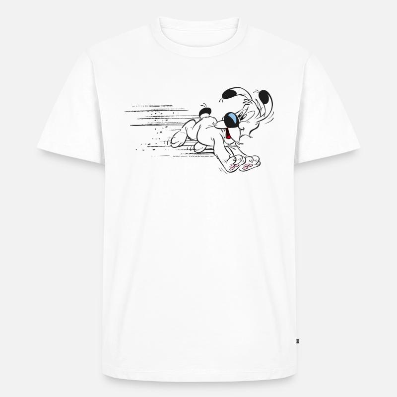 Asterix - Idefix hat es eilig - Männer Premium Bio T-Shirt - Weiß
