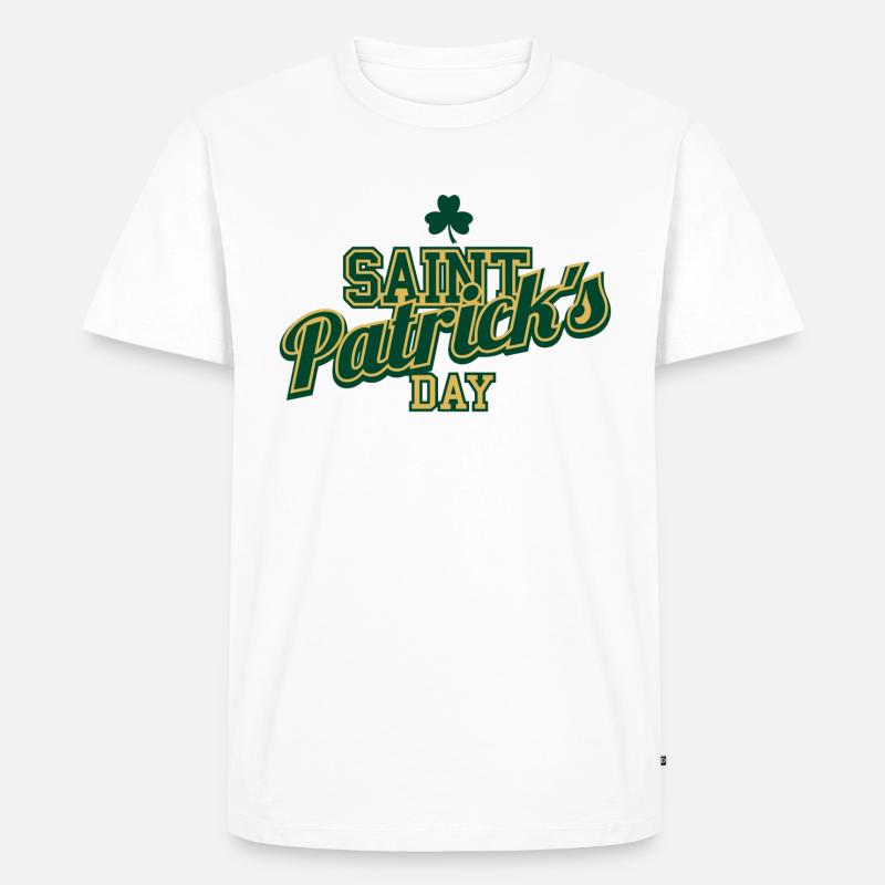 St. Patricks Day - Männer Premium Bio T-Shirt - Weiß