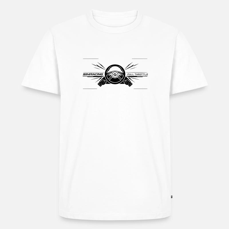 Simracing Full Throttle - Männer Premium Bio T-Shirt - Weiß