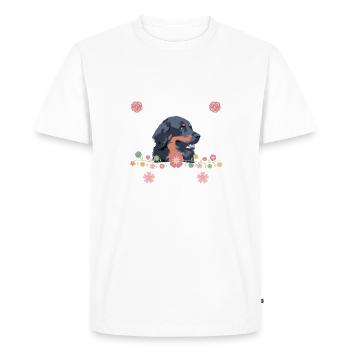 Hovawart - T-shirt Premium bio Homme - blanc - Devant - Nico (187cm)