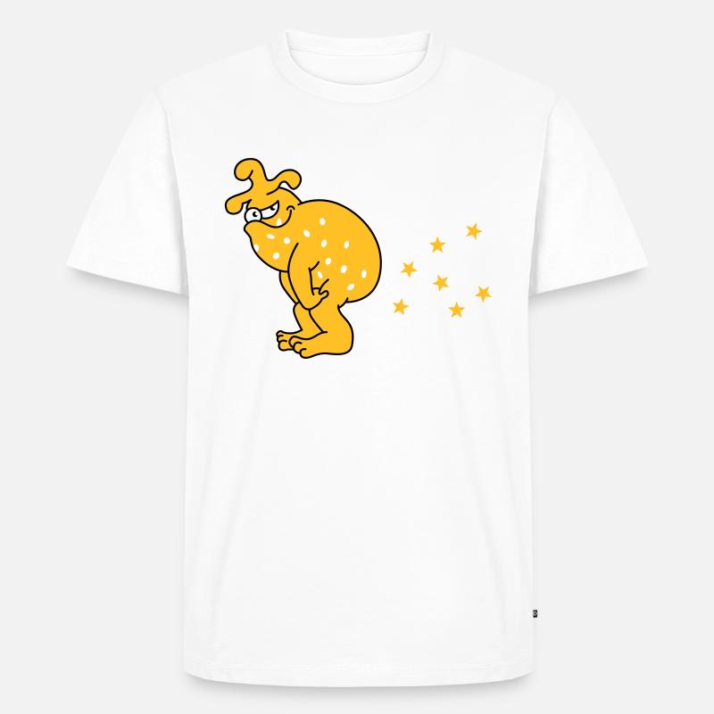 Sternpupsmonster - Männer Premium Bio T-Shirt - Weiß