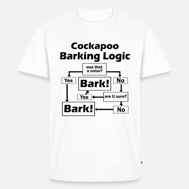 Cockapoo Logic - Men's Premium Organic T-Shirt - white