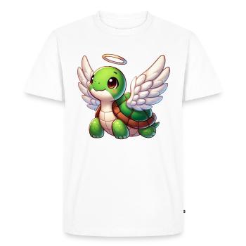 Cute Turtle Cartoon Angel Wings - Men's Premium Organic T-Shirt - white - Front - Nico (187cm)