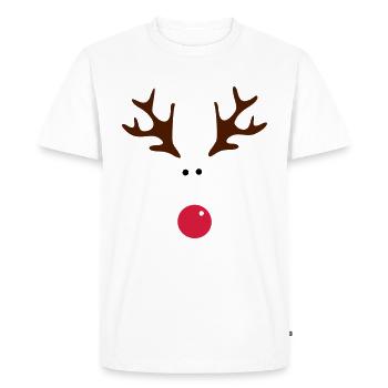 Rudolph - Men's Premium Organic T-Shirt - white - Front - Nico (187cm)
