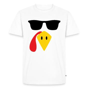 Dindon Emoji lunettes de soleil Thanksgiving - T-shirt Premium bio Homme - blanc - Devant - Nico (187cm)