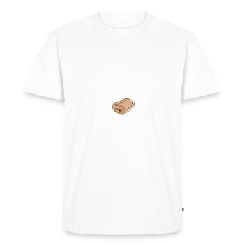 Ici on dit chocolatine - T-shirt Premium bio Homme - blanc - Devant - Nico (187cm)