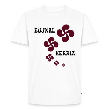 Multiple Croix Euskal Herria - T-shirt Premium bio Homme - blanc - Devant - Nico (187cm)