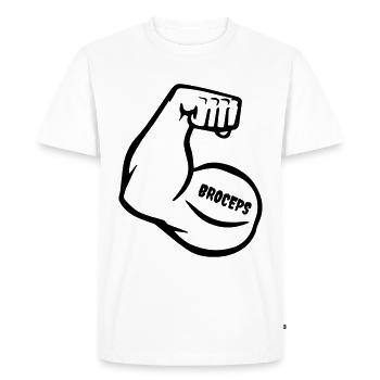 bras musculaire spirituel avec biceps - T-shirt Premium bio Homme - blanc - Devant - Nico (187cm)