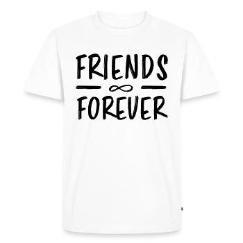 FRIENDS FOREVER - Men's Premium Organic T-Shirt - white - Front - Nico (187cm)