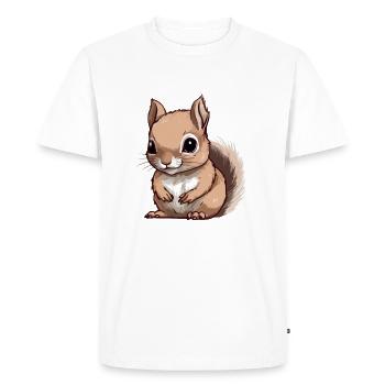 Ali le bébé écureuil - T-shirt Premium bio Homme - blanc - Devant - Nico (187cm)