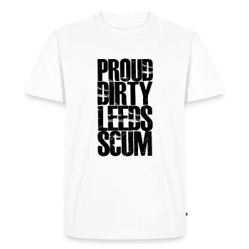 Proud Dirty Scum - Men's Premium Organic T-Shirt - white - Front - Nico (187cm)