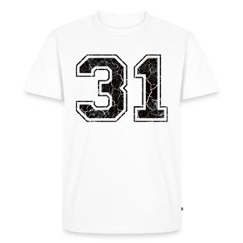Paie 31 in Used Look - T-shirt Premium bio Homme - blanc - Devant - Nico (187cm)
