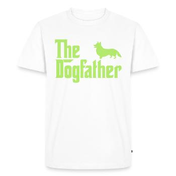Corgi Dogfather Dog Lover Godfather Style - T-shirt Premium bio Homme - blanc - Devant - Nico (187cm)