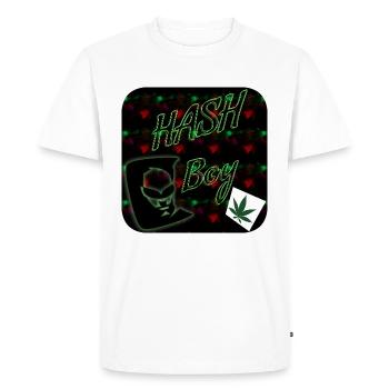 Hash Boy - Club WoW - T-shirt Premium bio Homme - blanc - Devant - Nico (187cm)