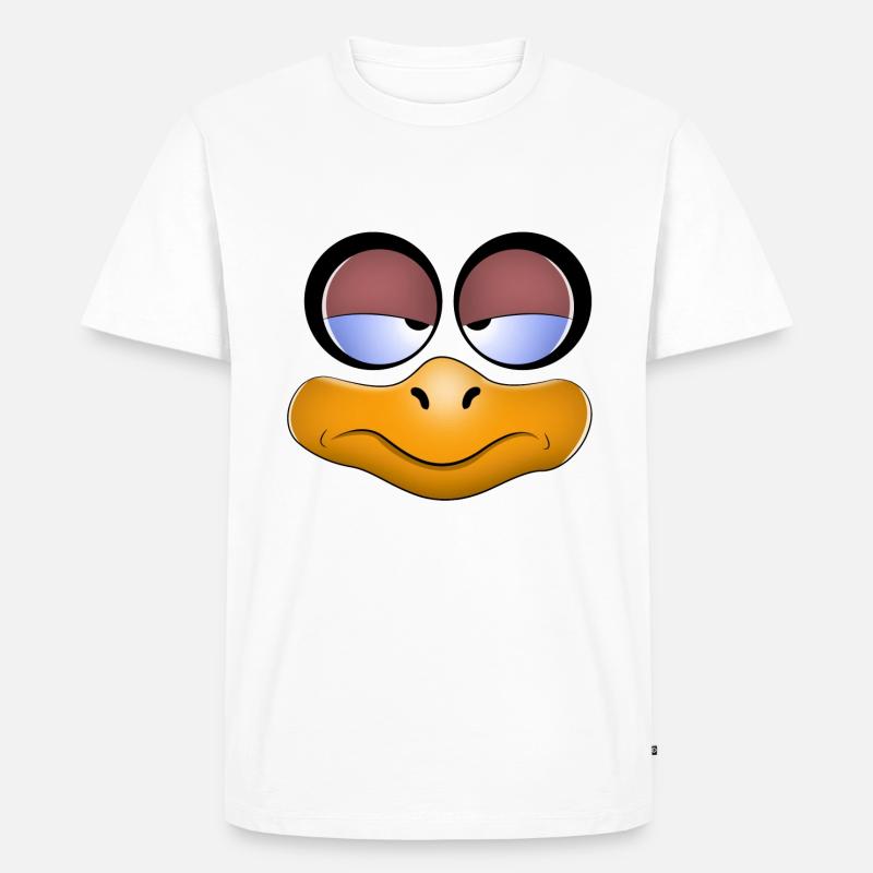 genervter Blick - Männer Premium Bio T-Shirt - Weiß
