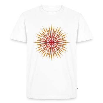 Mandala 6 - Men's Premium Organic T-Shirt - white - Front - Nico (187cm)