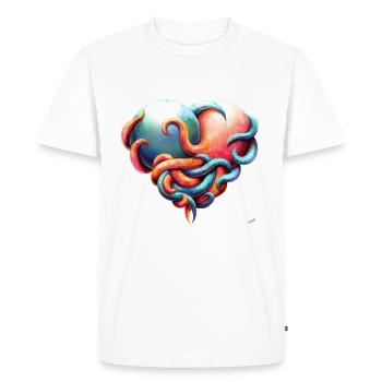 Big hugtopus - T-shirt Premium bio Homme - blanc - Devant - Nico (187cm)