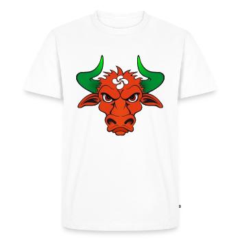 taureau basque - Men's Premium Organic T-Shirt - white - Front - Nico (187cm)