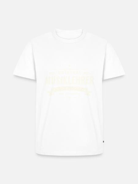 Musiklehrer aus Leidenschaft - Männer Premium Bio T-Shirt - Weiß