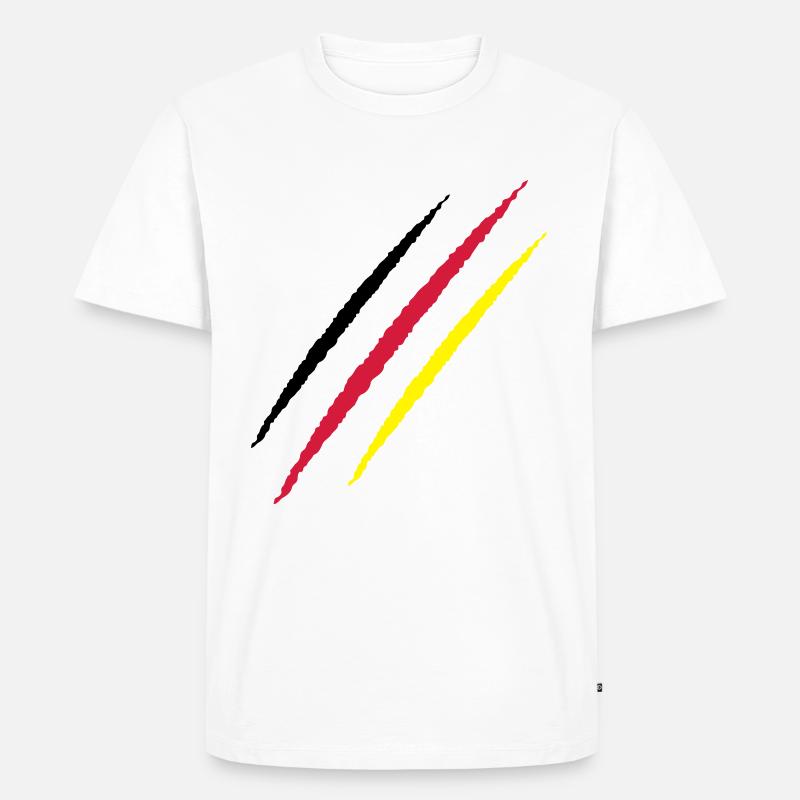 scratch germany scratch traces claw - Men's Premium Organic T-Shirt - white