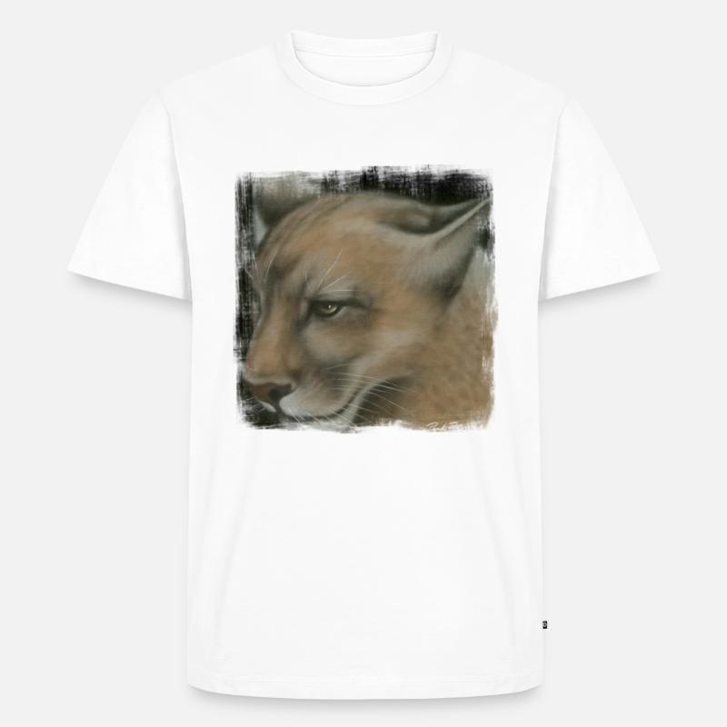 cougar - Männer Premium Bio T-Shirt - Weiß