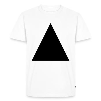 isocèle triangle triangle géométrie coin - T-shirt Premium bio Homme - blanc - Devant - Nico (187cm)