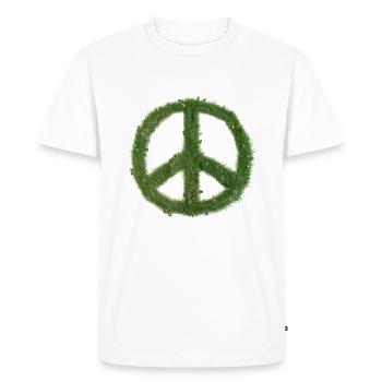 Signe de la paix / symbole de la paix - T-shirt Premium bio Homme - blanc - Devant - Nico (187cm)