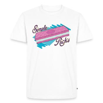Rick And Morty Simple Rick's Wafer Cookie - Men's Premium Organic T-Shirt - white - Front - Nico (187cm)
