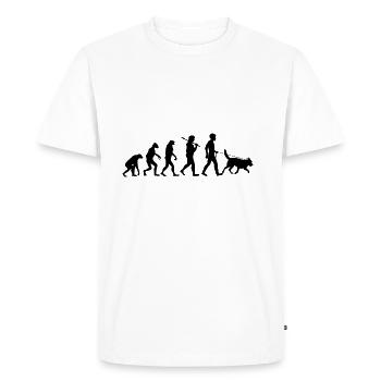 Evolution Gassi Go Dog Gift Pet Dogs - Men's Premium Organic T-Shirt - white - Front - Nico (187cm)