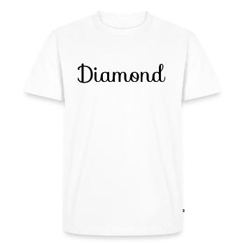 Diamond Diamond Crystal Valuable - Men's Premium Organic T-Shirt - white - Front - Nico (187cm)