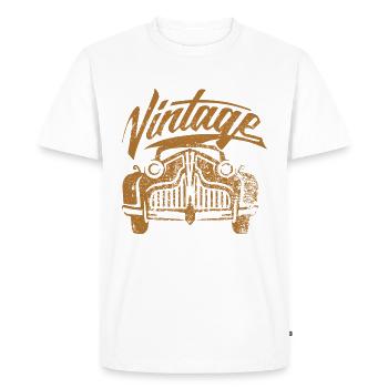 Car engine gift idea - Men's Premium Organic T-Shirt - white - Front - Nico (187cm)