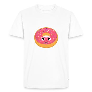 donut - Men's Premium Organic T-Shirt - white - Front - Nico (187cm)
