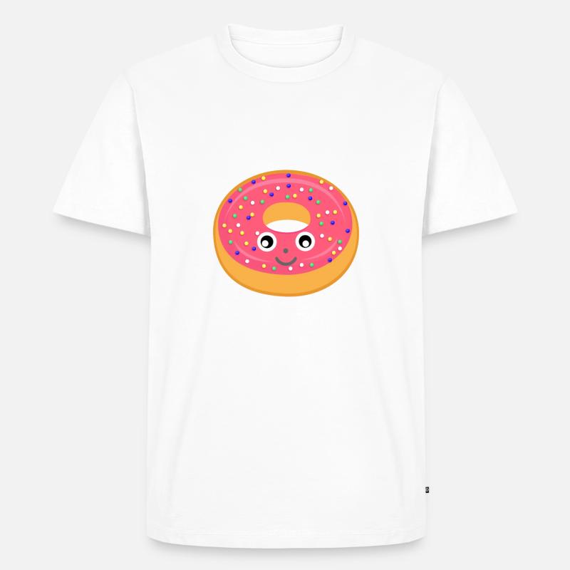 Donut - Männer Premium Bio T-Shirt - Weiß