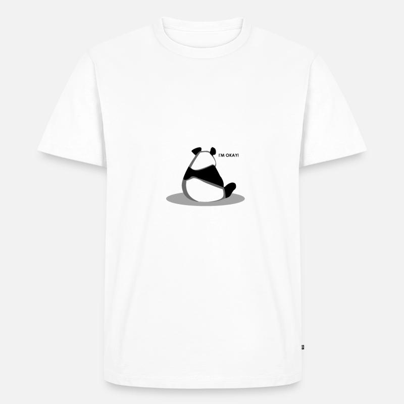 Panda Pandabär Pandabärchen Geschenkidee - Männer Premium Bio T-Shirt - Weiß