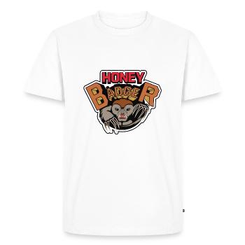 Blaireau de miel, blaireau de miel - T-shirt Premium bio Homme - blanc - Devant - Nico (187cm)