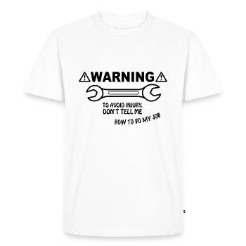 Craftsman - Men's Premium Organic T-Shirt - white - Front - Nico (187cm)