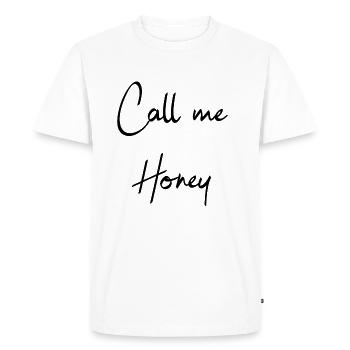 Call me Honey - Men's Premium Organic T-Shirt - white - Front - Nico (187cm)