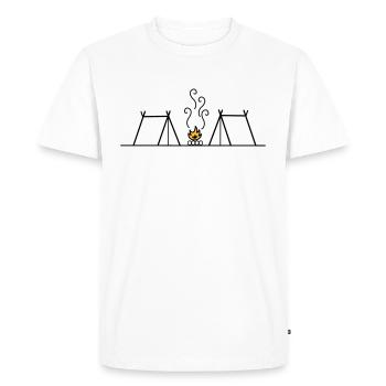 Campfire Camping - T-shirt Premium bio Homme - blanc - Devant - Nico (187cm)