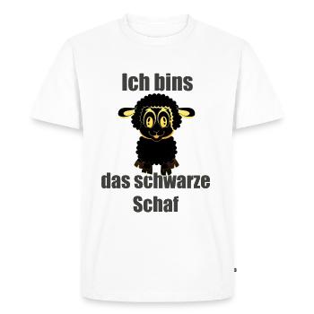 Je suis le mouton noir - T-shirt Premium bio Homme - blanc - Devant - Nico (187cm)