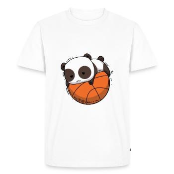 Panda basketball - Men's Premium Organic T-Shirt - white - Front - Nico (187cm)