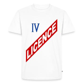 Licence 4 - T-shirt Premium bio Homme - blanc - Devant - Nico (187cm)