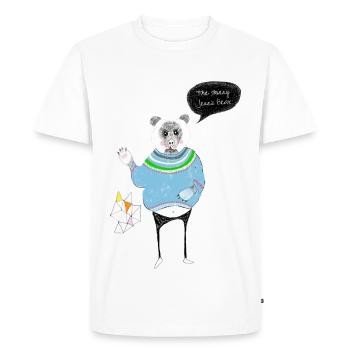 the skinny Jeans bear - Men's Premium Organic T-Shirt - white - Front - Nico (187cm)