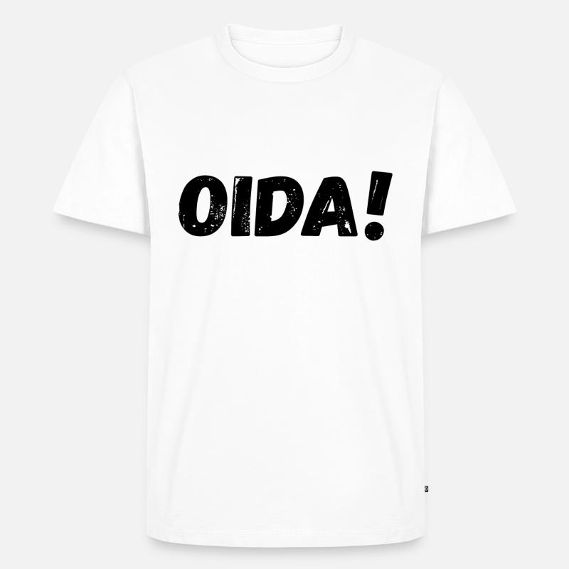 Oida OIDA! - Männer Premium Bio T-Shirt - Weiß